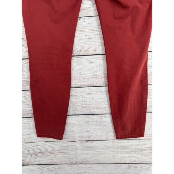Anthropologie Green Dot Front Seam Pants Women's Size 27 Brick Red - Picture 6 of 10
